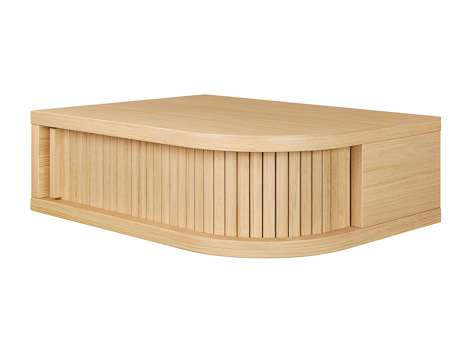 Farsta tambour - Table de chevet murale en bois - Bois clair