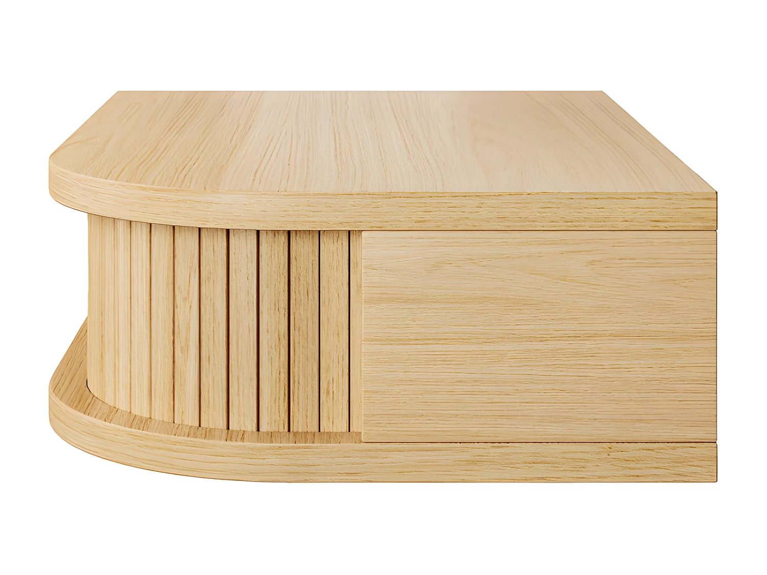 Farsta tambour - Table de chevet murale en bois - Bois clair