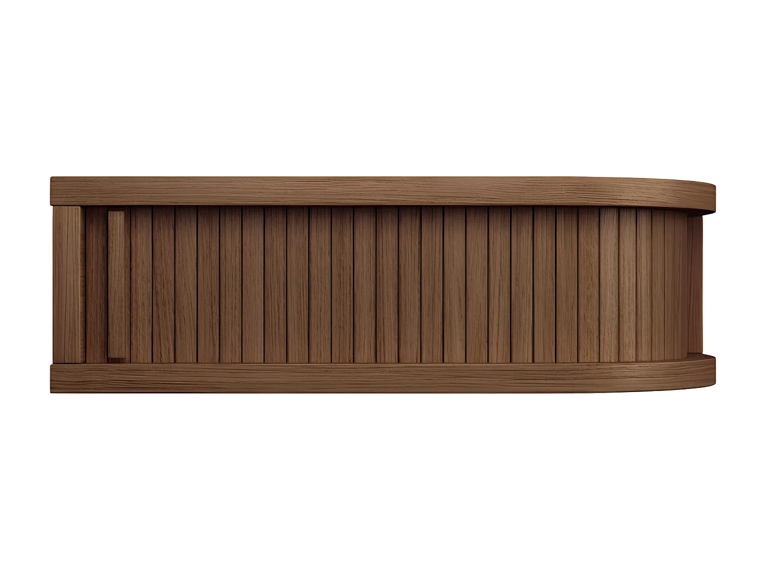 Farsta tambour - Table de chevet murale en bois - Bois foncé