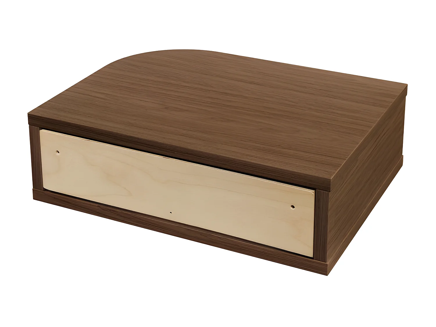 Farsta tambour - Table de chevet murale en bois - Bois foncé