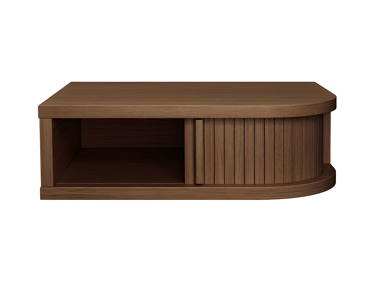 Farsta tambour - Table de chevet murale en bois - Bois foncé