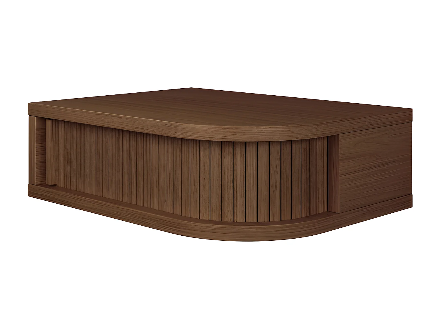 Farsta tambour - Table de chevet murale en bois - Bois foncé