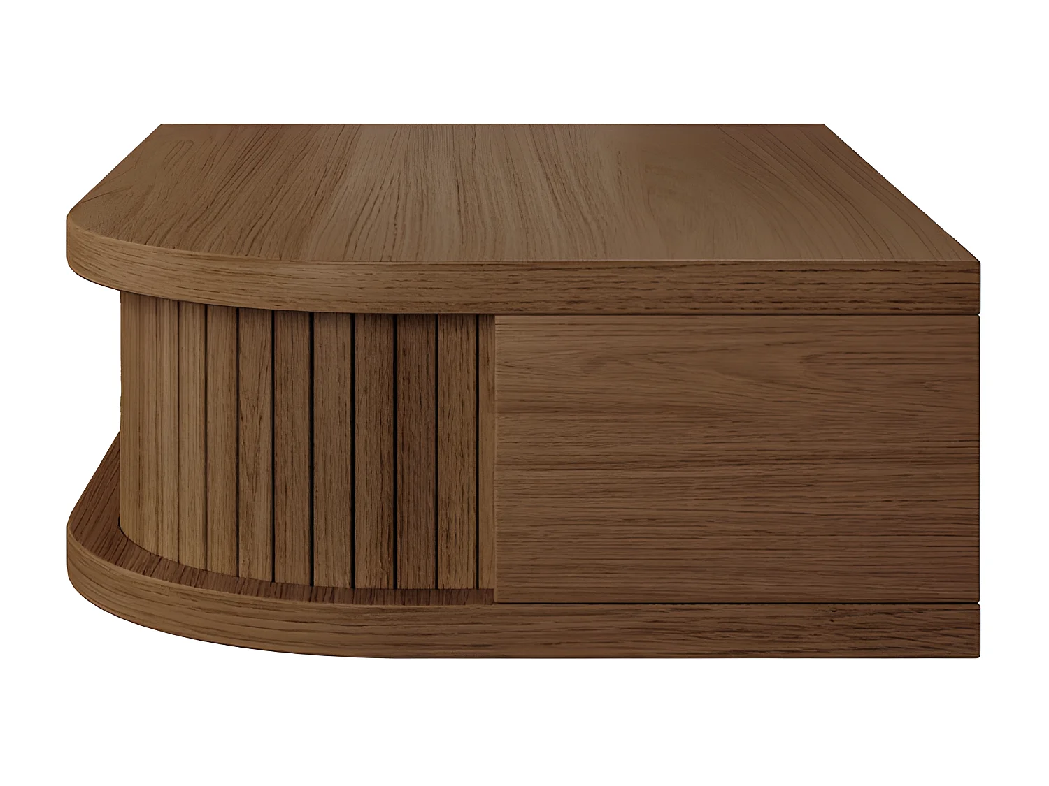 Farsta tambour - Table de chevet murale en bois - Bois foncé