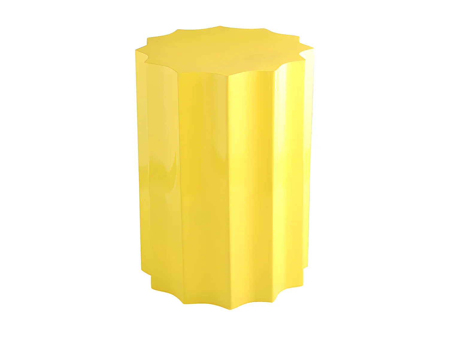 Neon - Table d'appoint ronde en aluminium ø33,5cm - Jaune