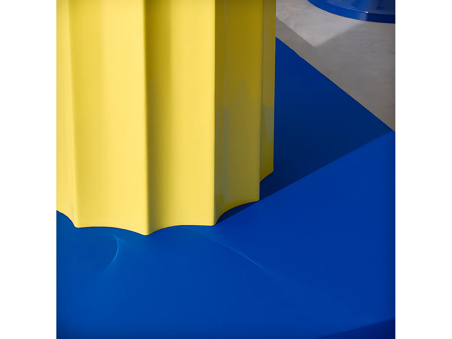 Neon - Table d'appoint ronde en aluminium ø33,5cm - Jaune