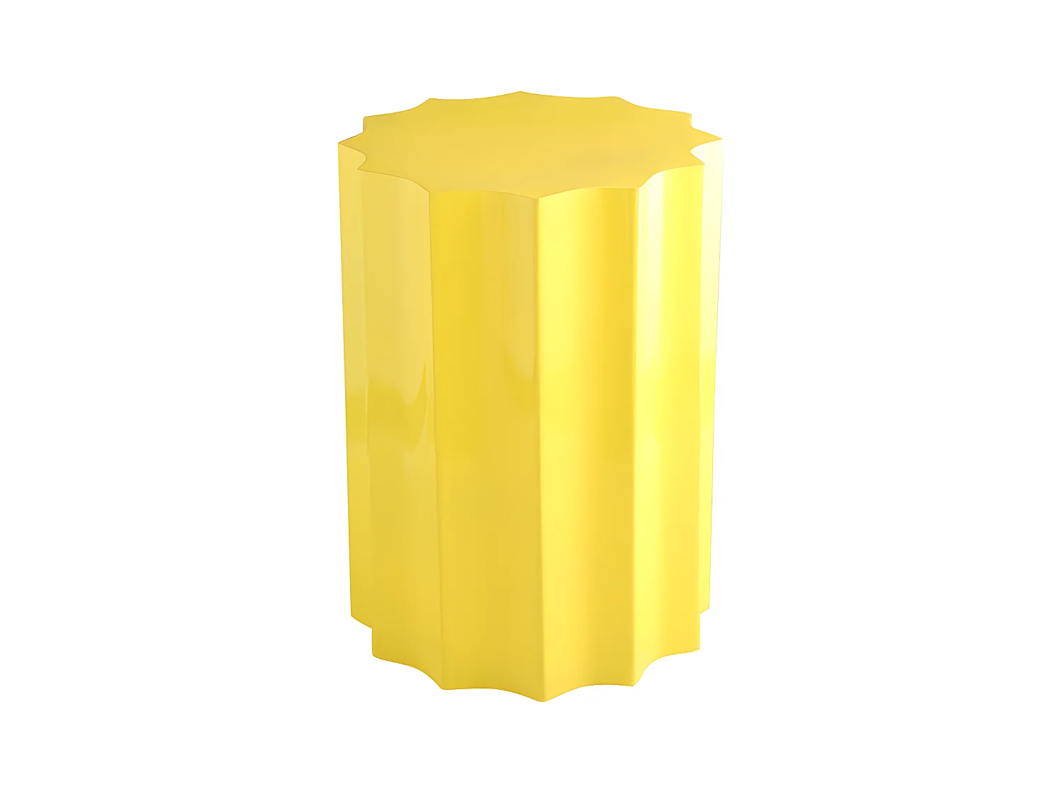 Neon - Table d'appoint ronde en aluminium ø33,5cm - Jaune