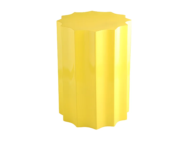 Neon - Table d'appoint ronde en aluminium ø33,5cm - Jaune