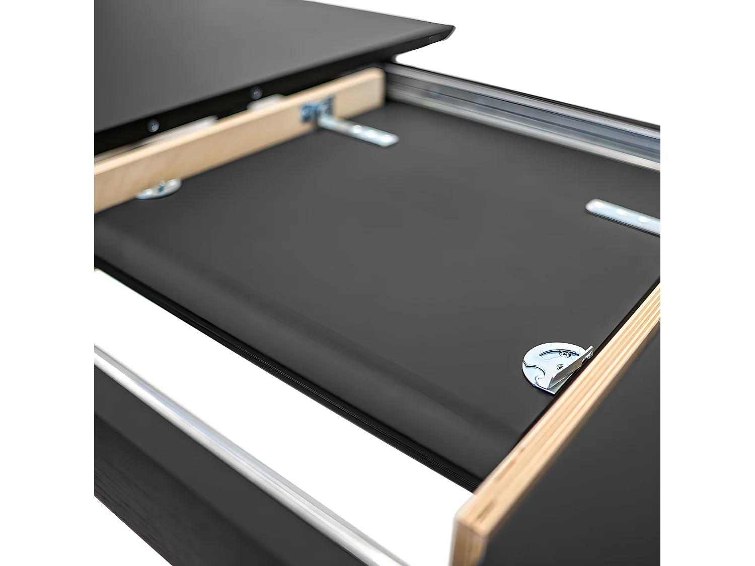 Table à Manger Extensible "Butterfly" 180-220cm Noir