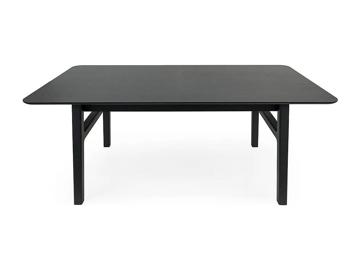 Table à Manger Extensible "Butterfly" 180-220cm Noir