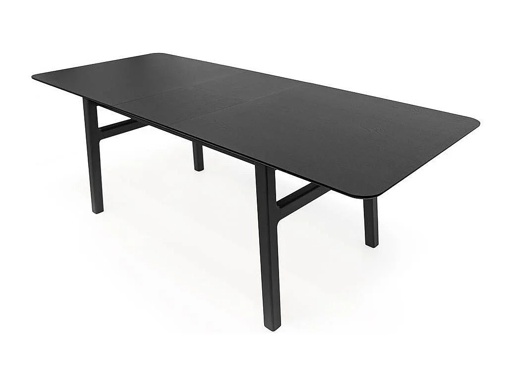 Table à Manger Extensible "Butterfly" 180-220cm Noir