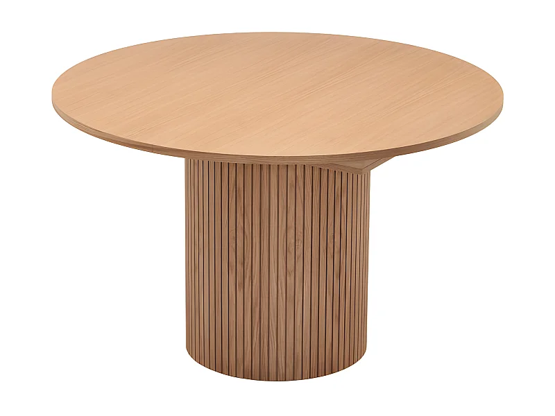Toscana - Table à manger extensible 4 à 6 personnes en bois ø120-160x120cm - Bois clair