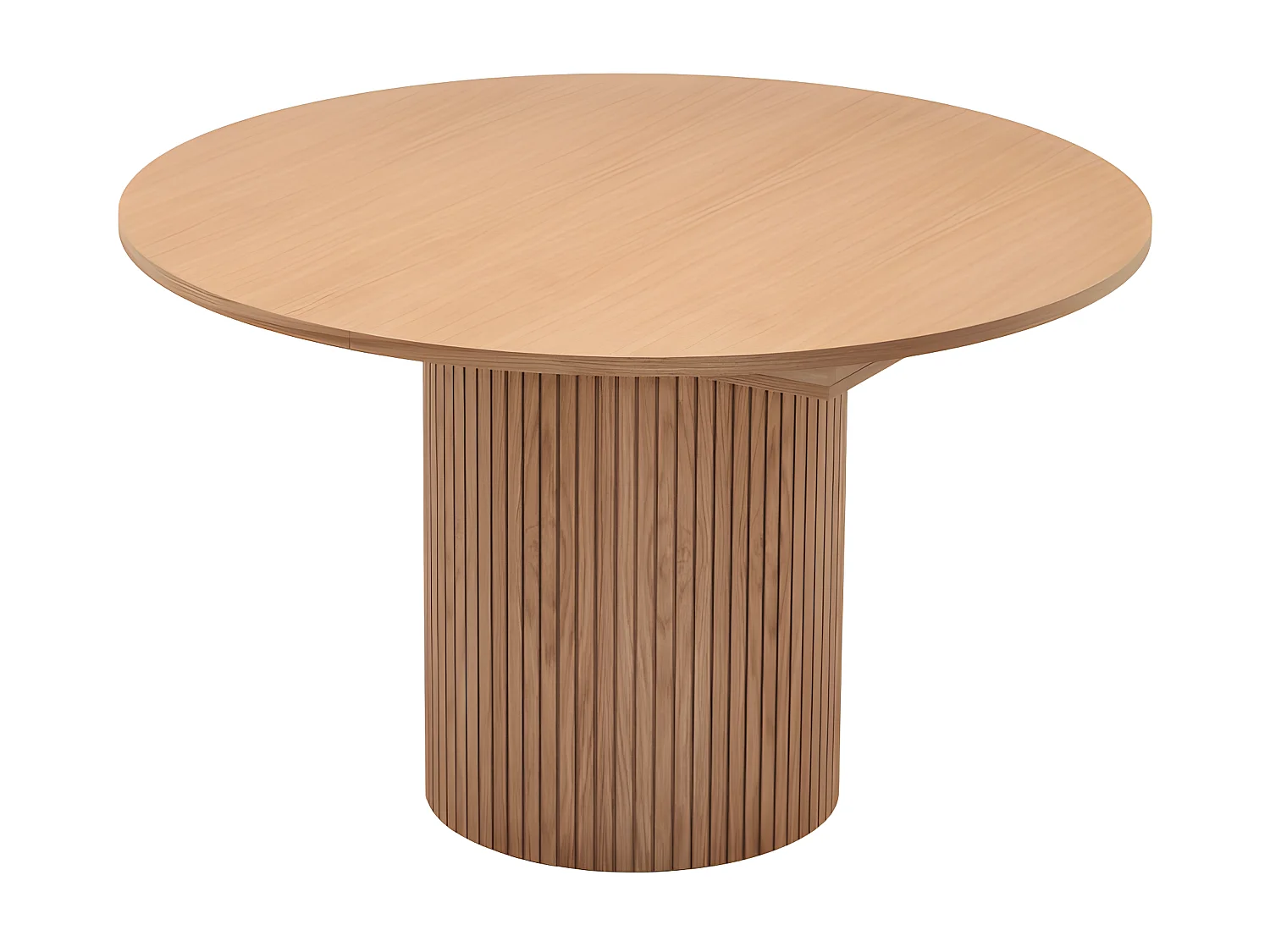 Toscana - Table à manger extensible 4 à 6 personnes en bois ø120-160x120cm - Bois clair