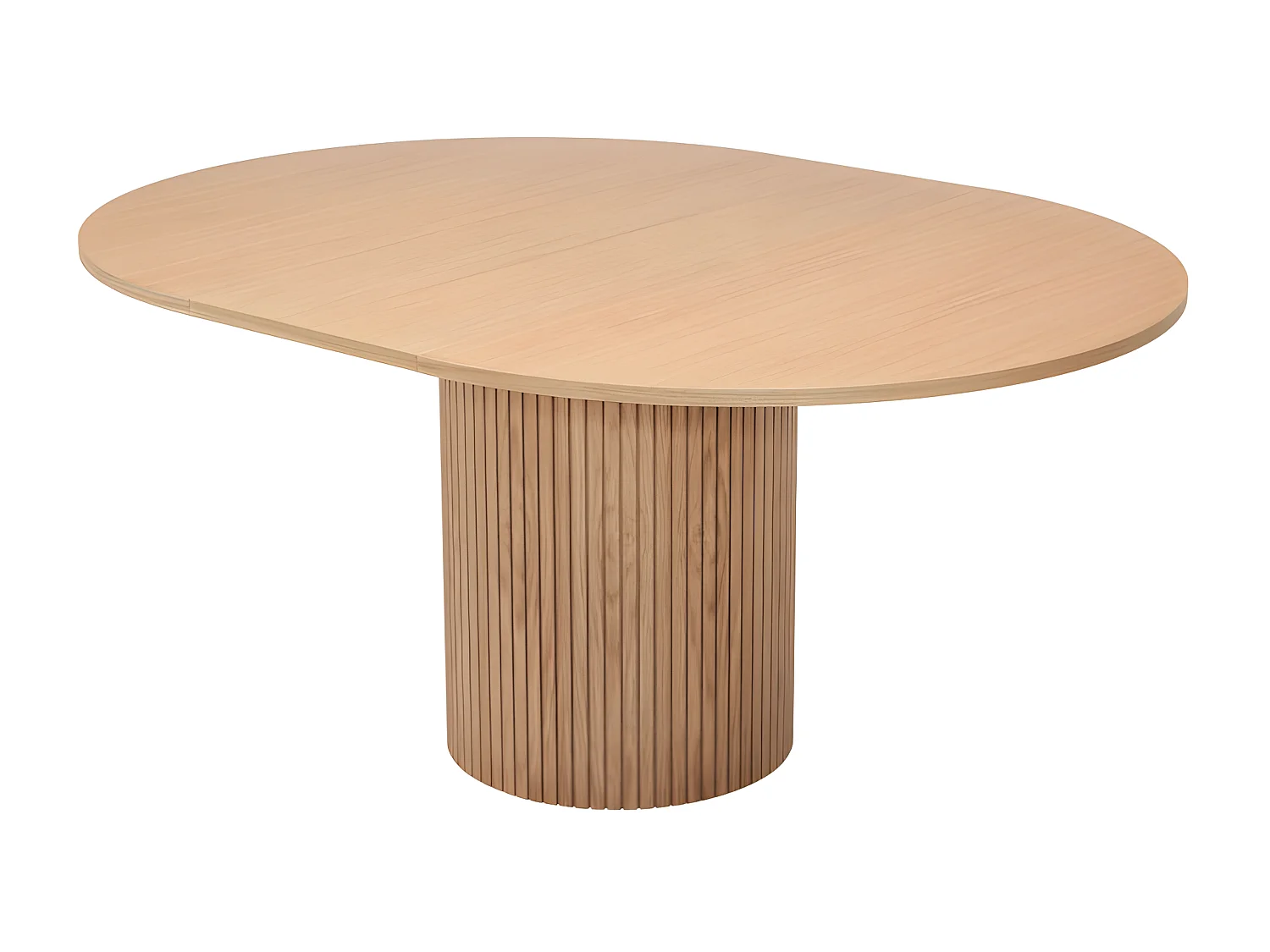 Toscana - Table à manger extensible 4 à 6 personnes en bois ø120-160x120cm - Bois clair