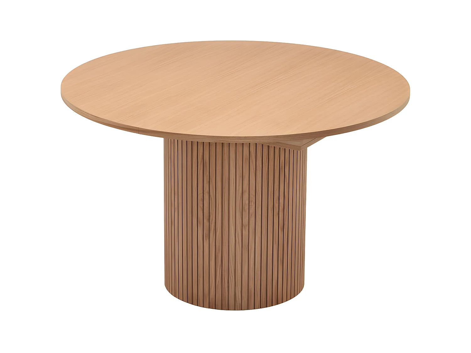 Toscana - Table à manger extensible 4 à 6 personnes en bois ø120-160x120cm - Bois clair