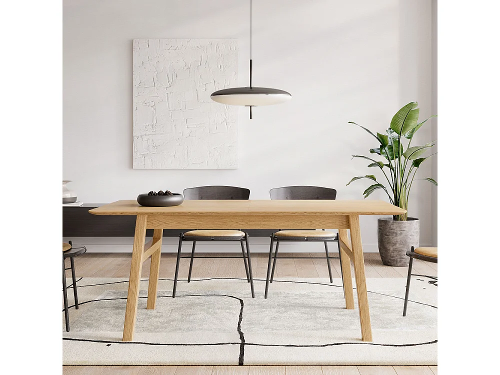 Table à Manger Extensible "Butterfly" 180-220cm Chêne