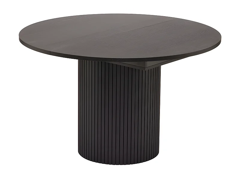 Toscana - Table à manger extensible 4 à 6 personnes en bois ø120-160x120cm - Noir