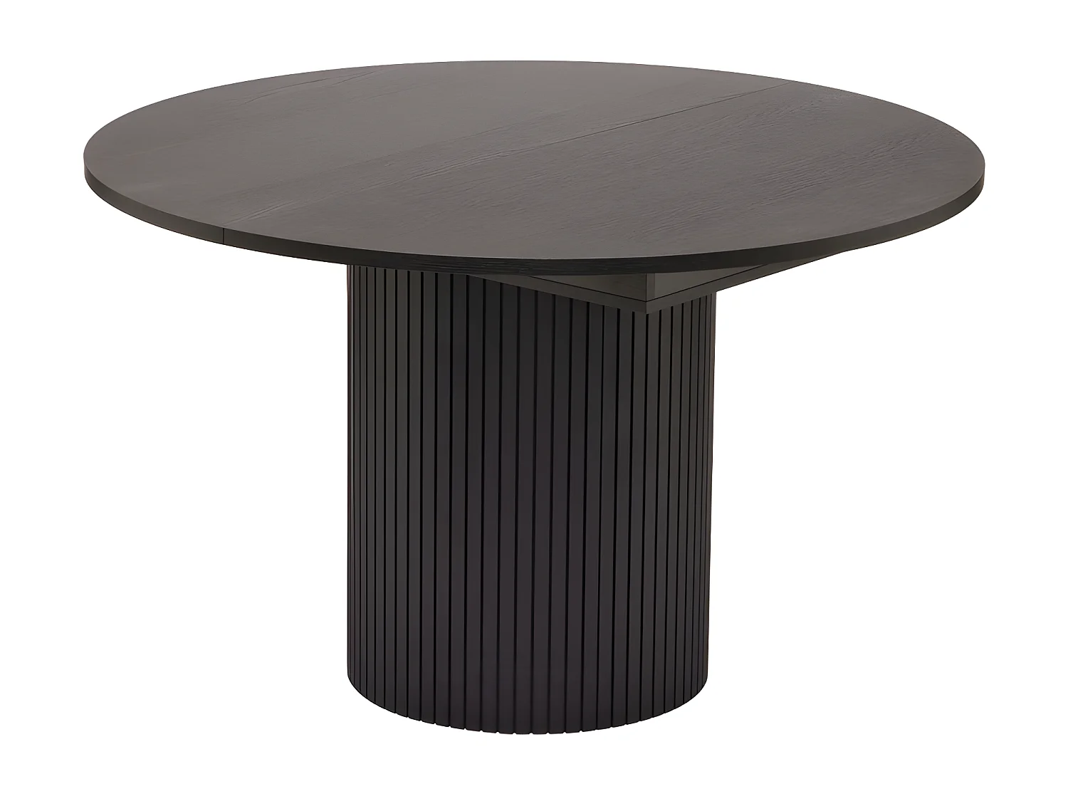 Toscana - Table à manger extensible 4 à 6 personnes en bois ø120-160x120cm - Noir
