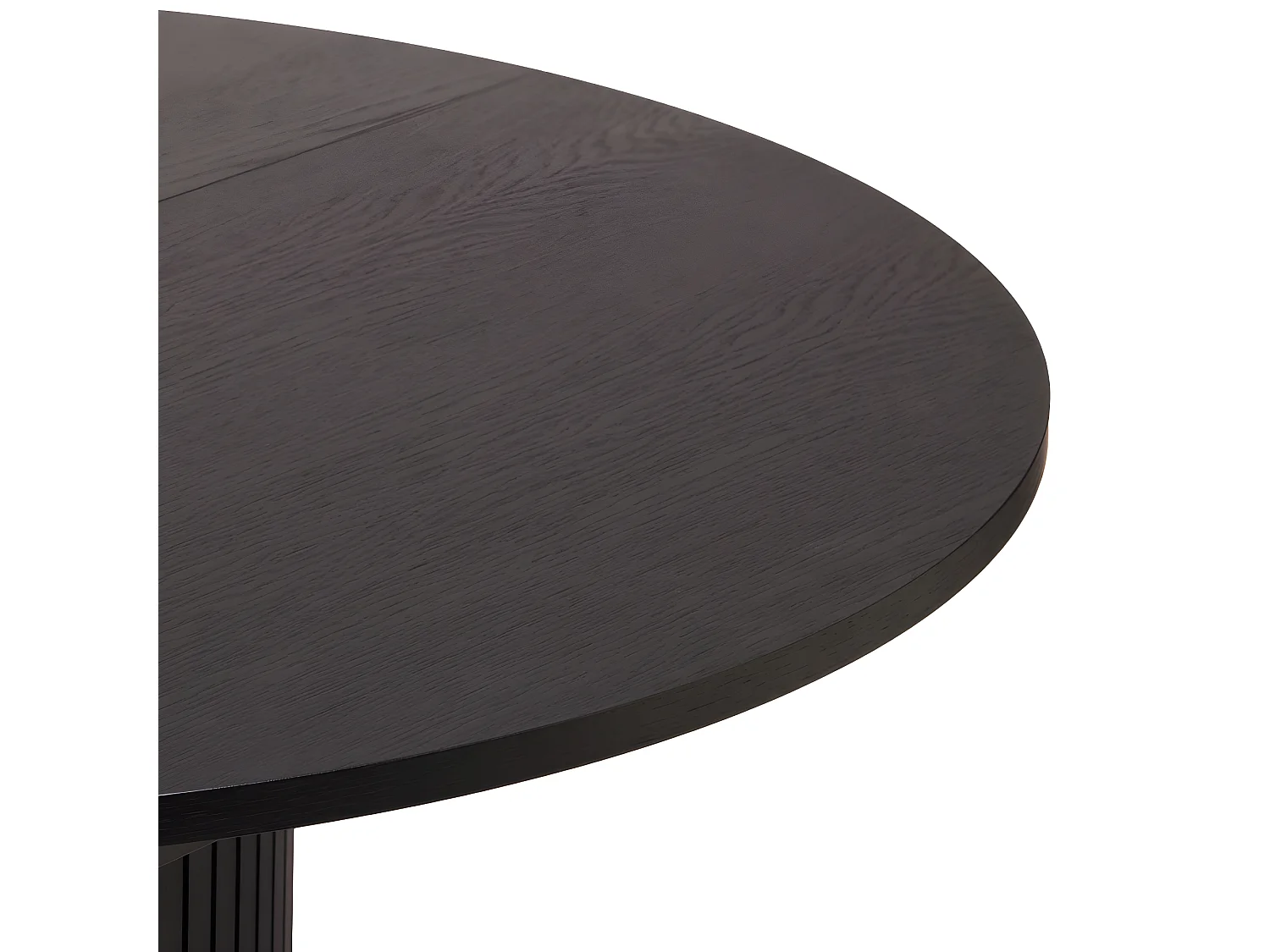 Toscana - Table à manger extensible 4 à 6 personnes en bois ø120-160x120cm - Noir