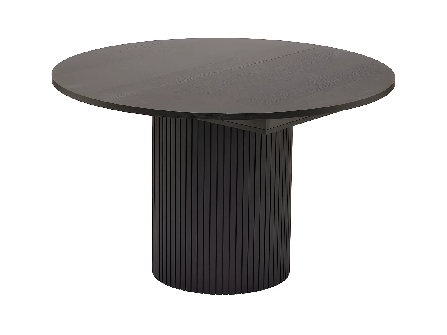 Toscana - Table à manger extensible 4 à 6 personnes en bois ø120-160x120cm - Noir
