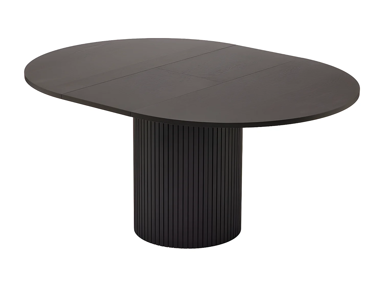 Toscana - Table à manger extensible 4 à 6 personnes en bois ø120-160x120cm - Noir