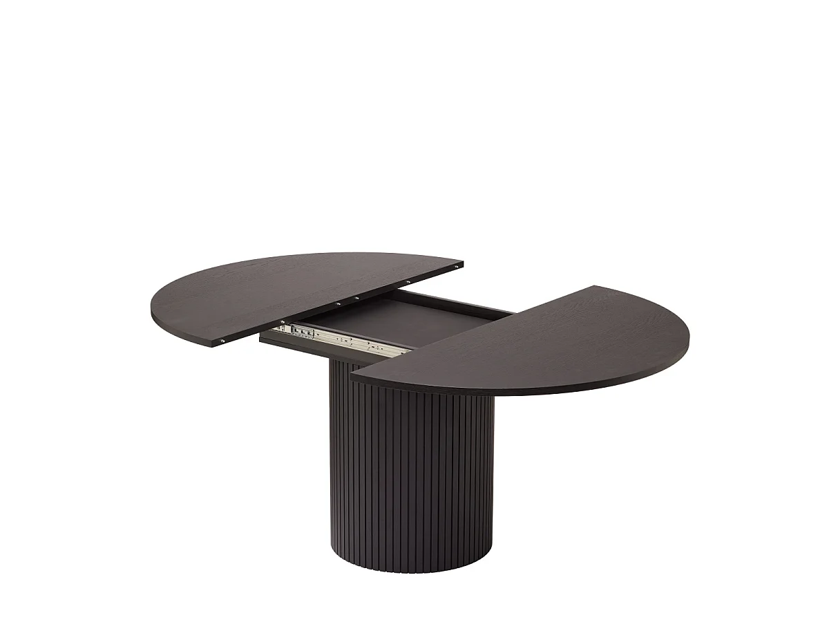 Table à Manger Extensible "Toscana" 120-160cm Chêne & Noir