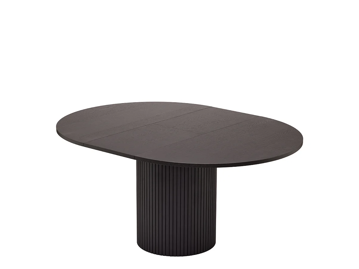 Table à Manger Extensible "Toscana" 120-160cm Chêne & Noir