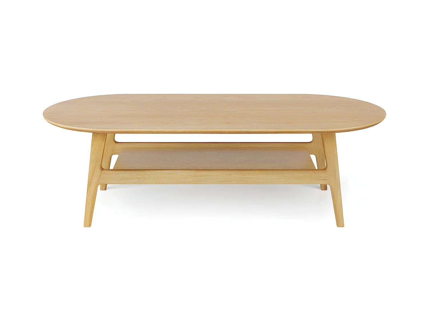 Table Basse en Bois "Courbée" 130cm Chêne