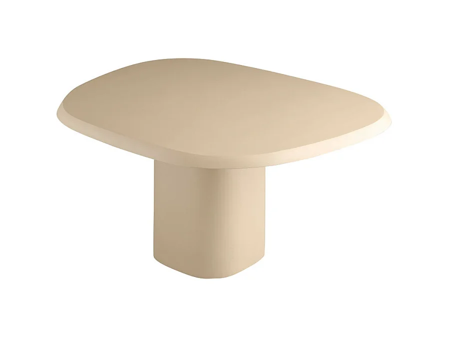 Lecce - Table basse en aluminium 71x57cm - Beige