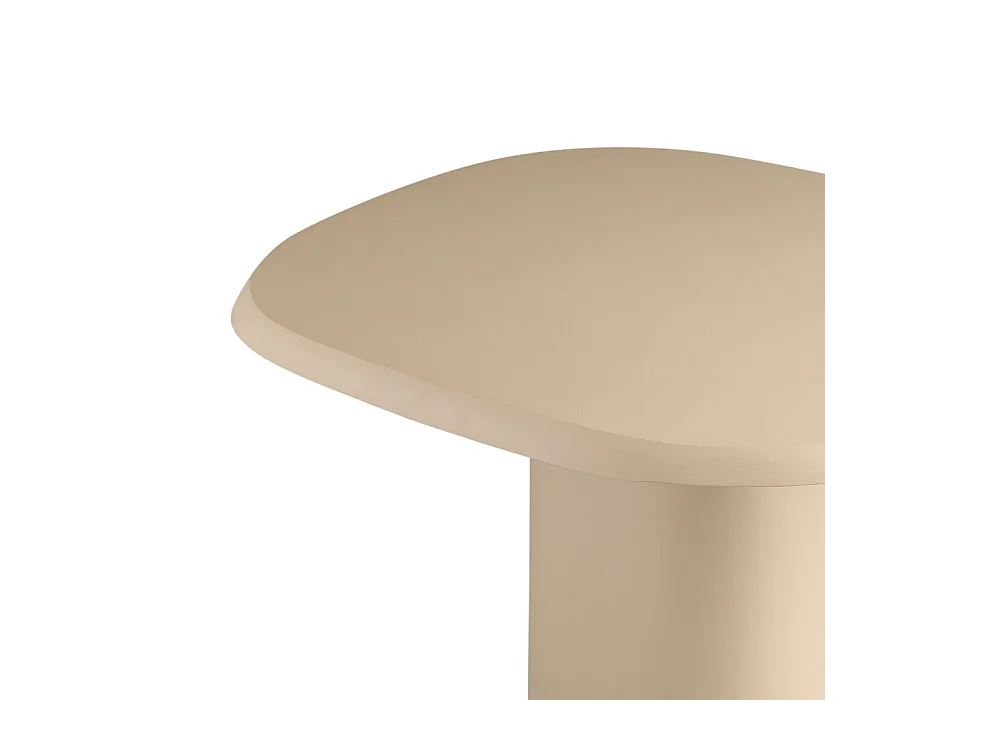 Lecce - Table basse en aluminium 71x57cm - Beige