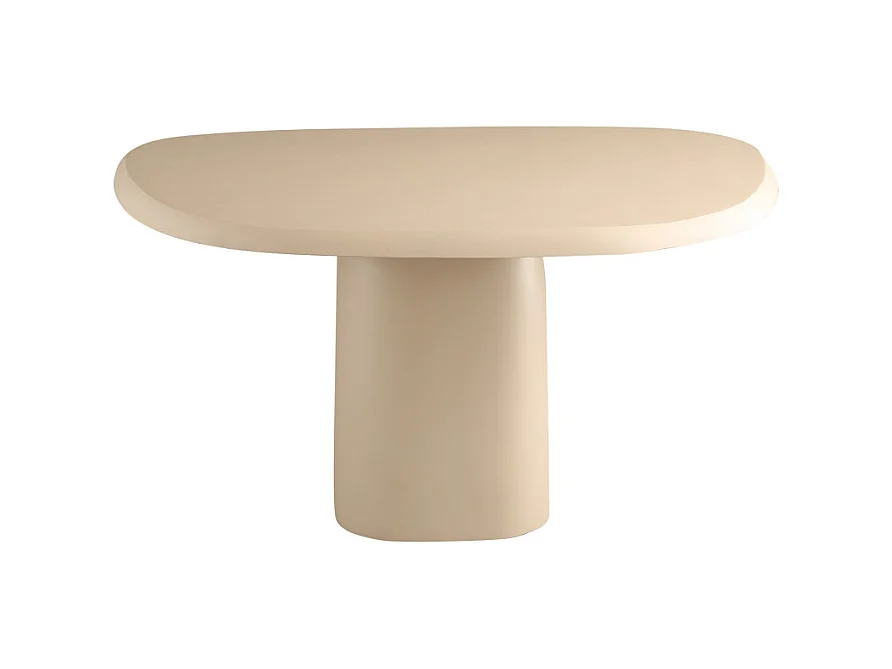 Lecce - Table basse en aluminium 71x57cm - Beige