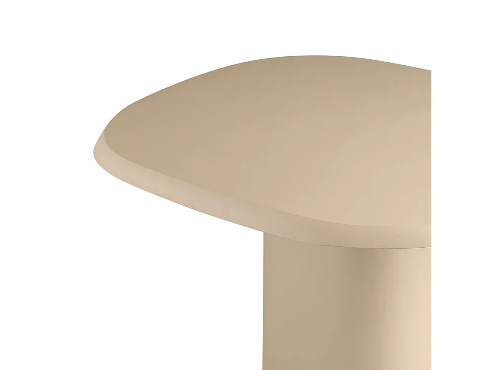 Lecce - Table basse en aluminium 71x57cm - Beige