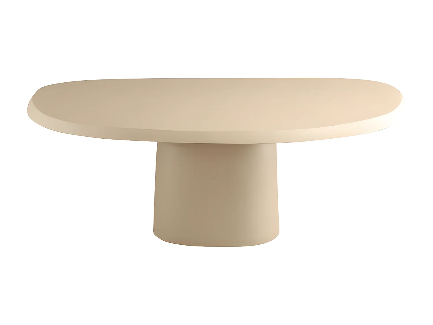 Lecce - Table basse en aluminium 89x59cm - Beige