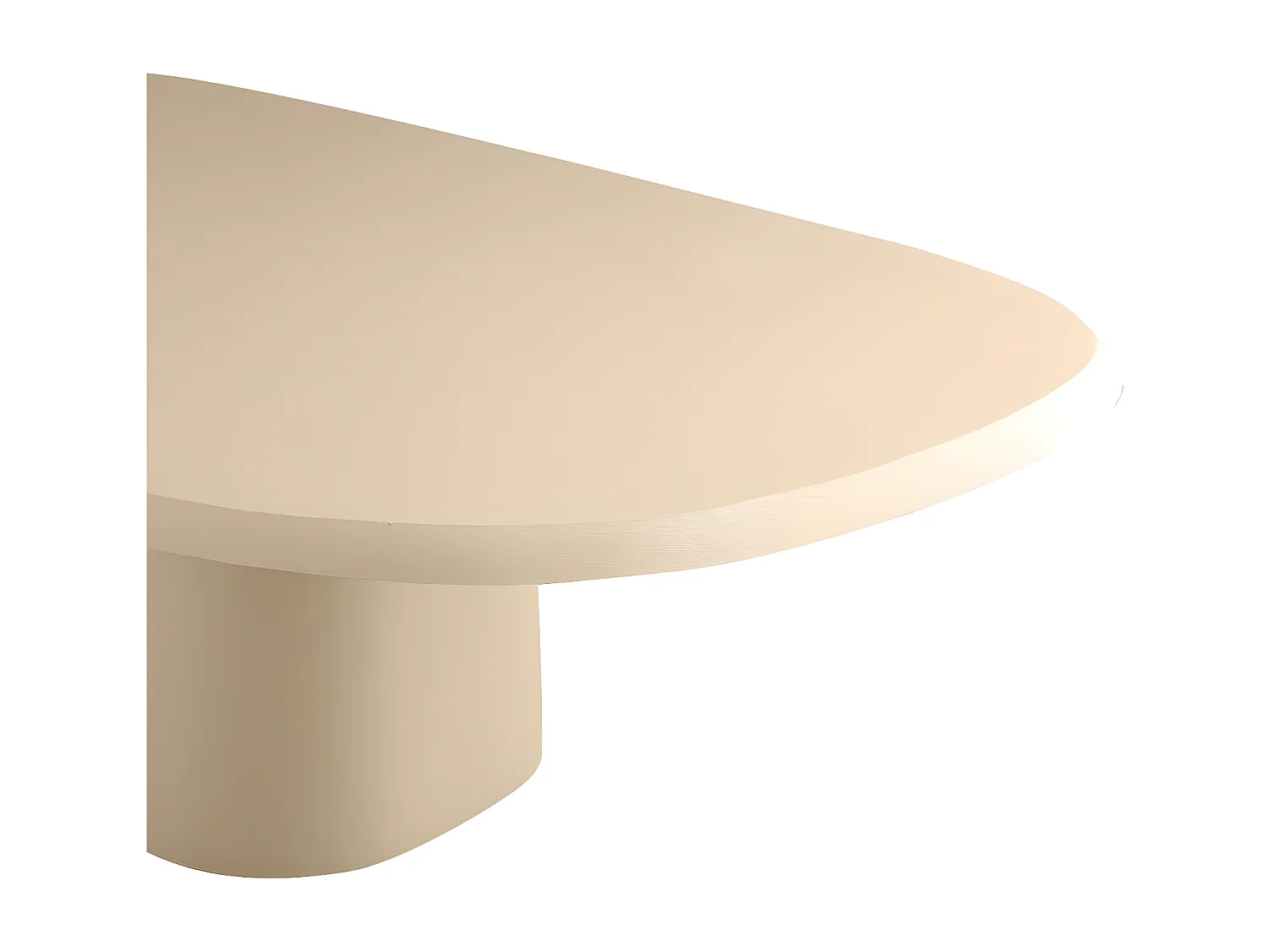 Lecce - Table basse en aluminium 89x59cm - Beige