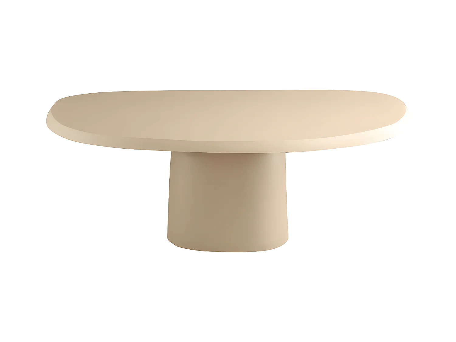 Lecce - Table basse en aluminium 89x59cm - Beige