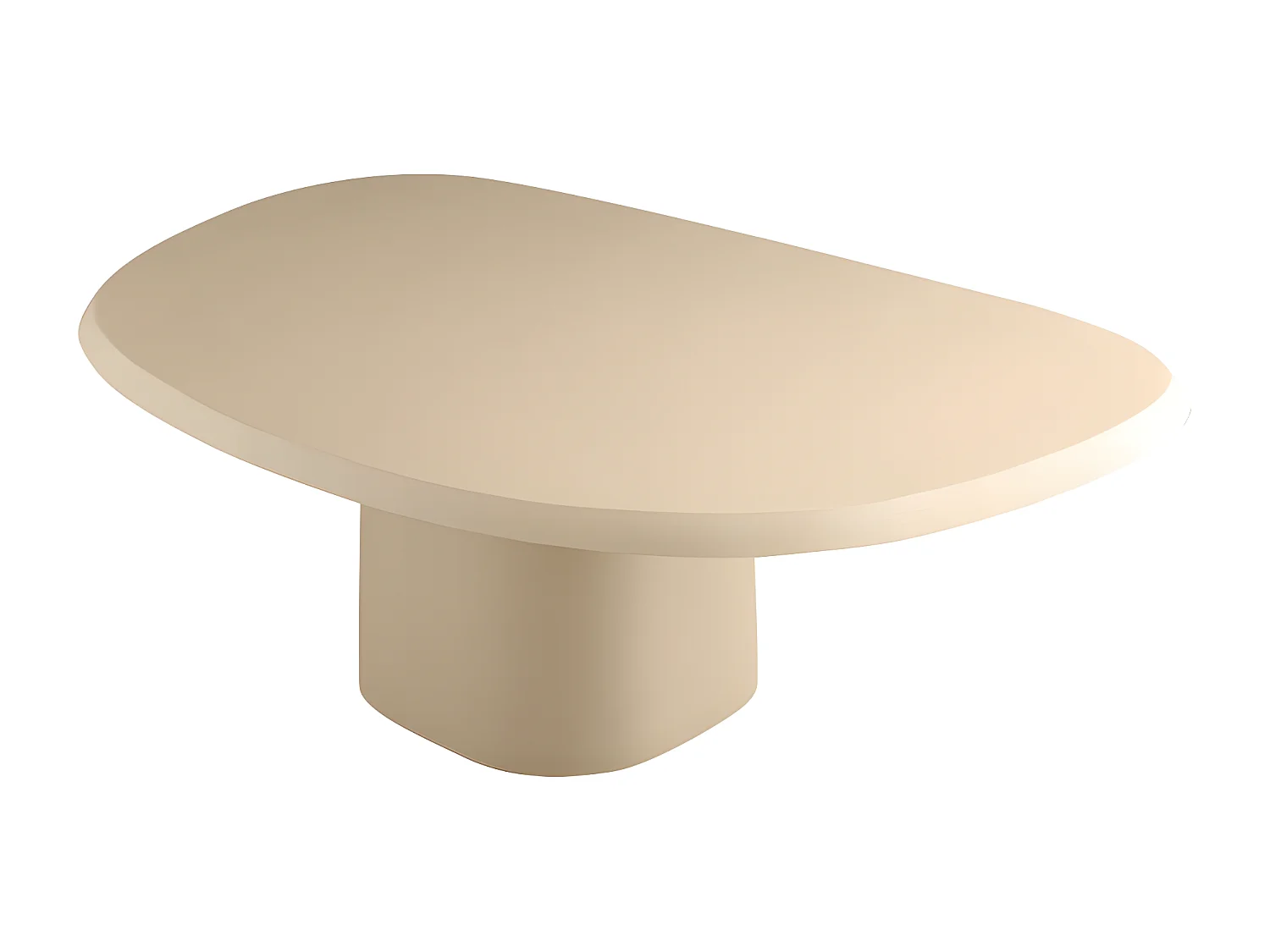 Lecce - Table basse en aluminium 89x59cm - Beige