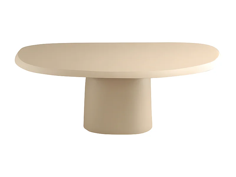 Lecce - Table basse en aluminium 89x59cm - Beige