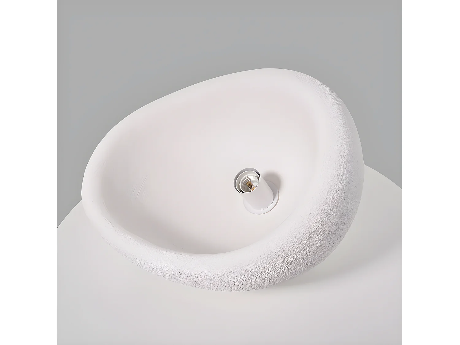 Lustre polyester suspension géométrique scandinave 60x35cm