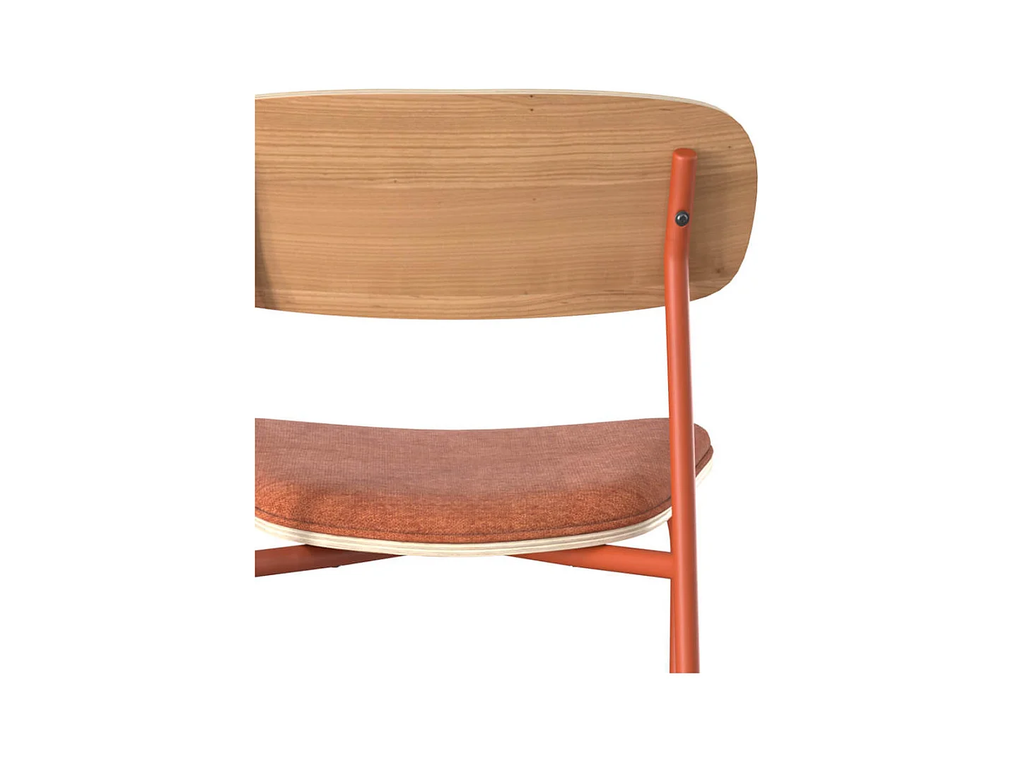 Set di 2 sedie da bar in tessuto terracotta 65 cm - Alba