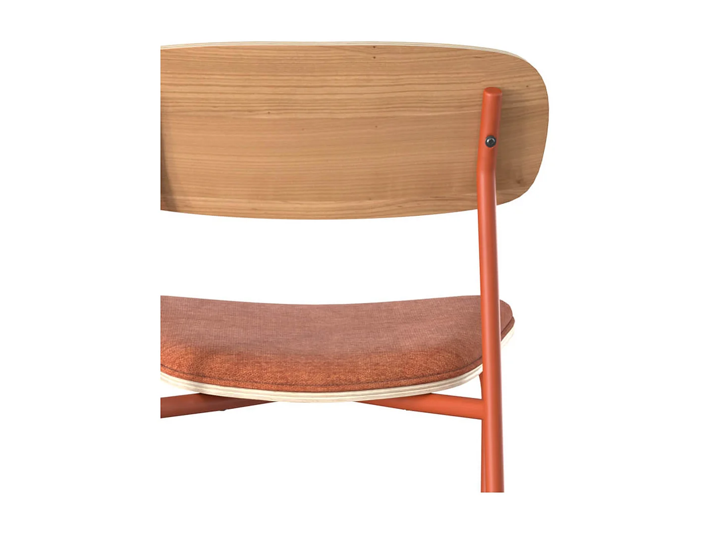 Lot de 2 chaises pour îlot central en tissu terracotta 65 cm - Alba