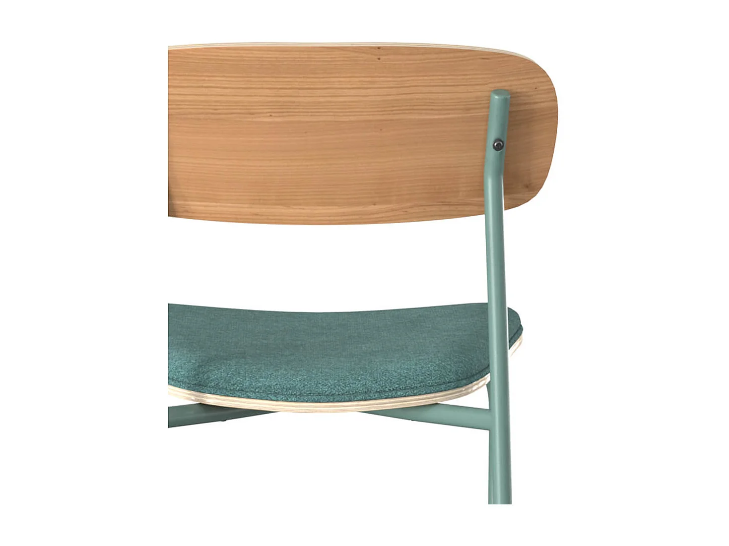 Lot de 2 chaises pour îlot central en tissu bleu canard 65 cm - Alba