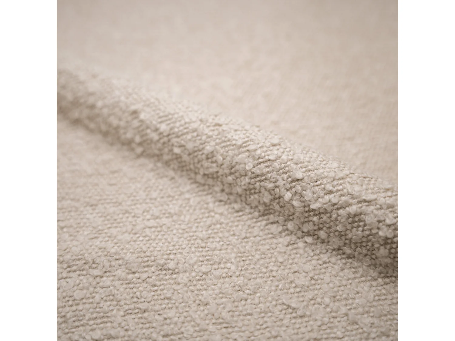 Set di 2 sedie per isola centrale in tessuto bouclé beige 63,5 cm - Iris