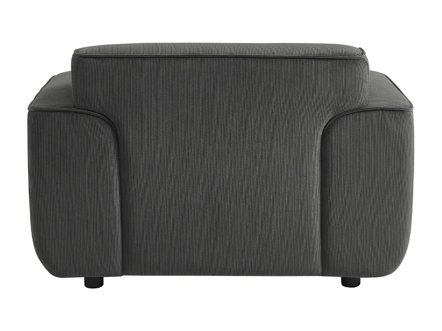 Sillón de pana con cojín gris oscuro