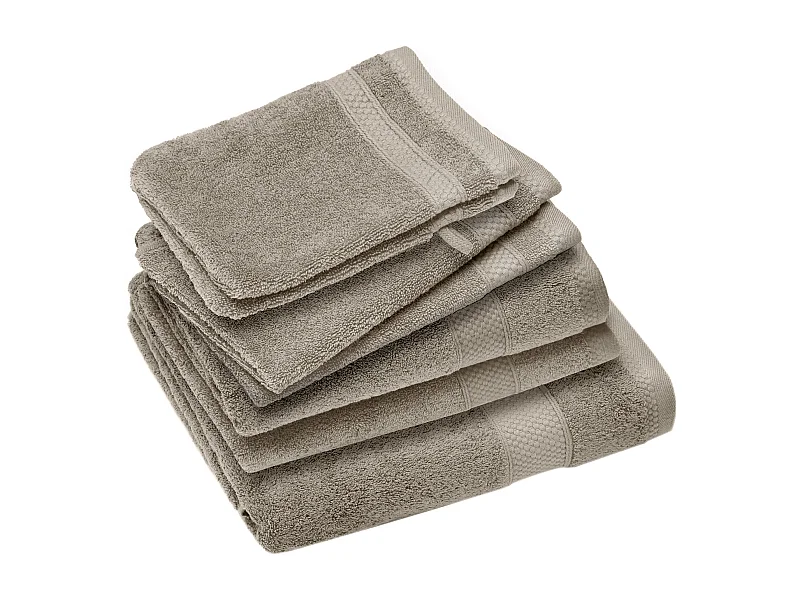 Parure de bain coton 550 g/m2 NAÏA par lot de 7 beige Chanvre