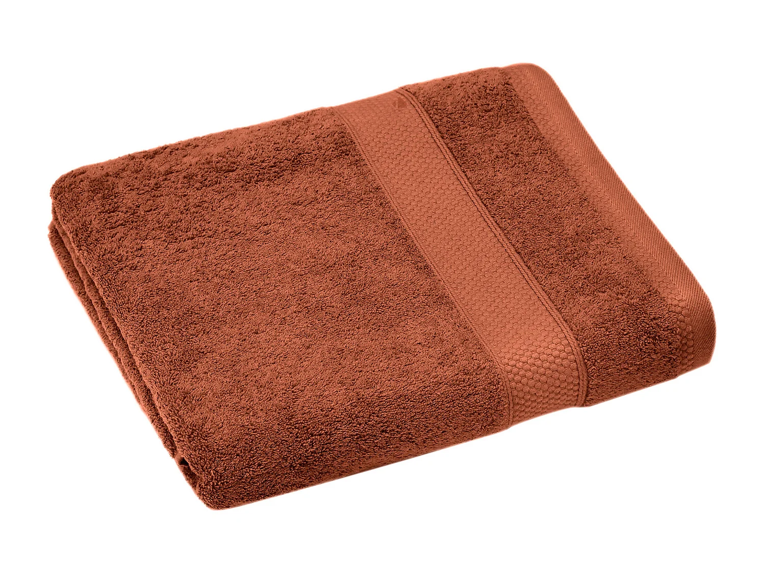 Serviette de toilette coton 550 g/m2 50x90 cm NAÏA orange Argile