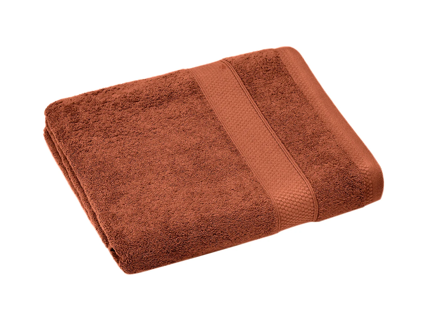 Serviette de toilette coton 550 g/m2 50x90 cm NAÏA orange Argile