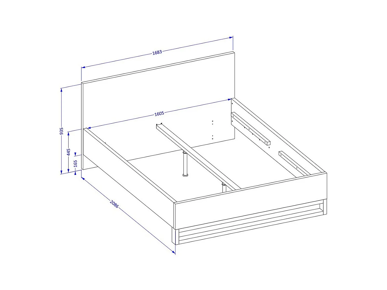 Camera completa industriale MILOS: Armadio, letto contenitore 160x200, cassettiera, comodini, rovere grezzo/nero