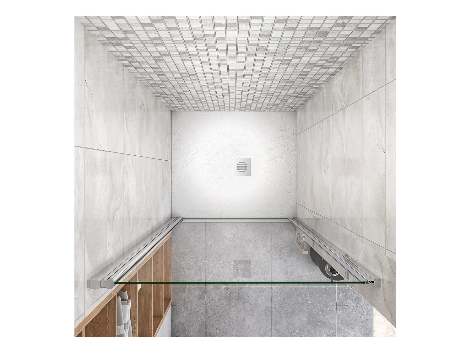 90x185cm Schwingtür Nano Glas Duschkabine ESG Duschabtrennung Drehtür Nischentür