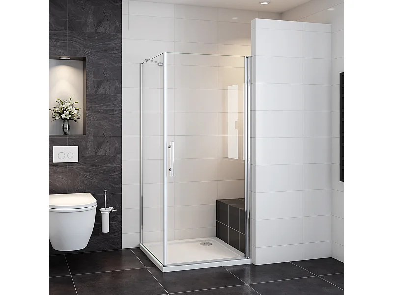 76x70x195cm 6mm Nano Glas Schwenktür Drehtür Duschkabine Duschwand Duschabtrennungen Dusche