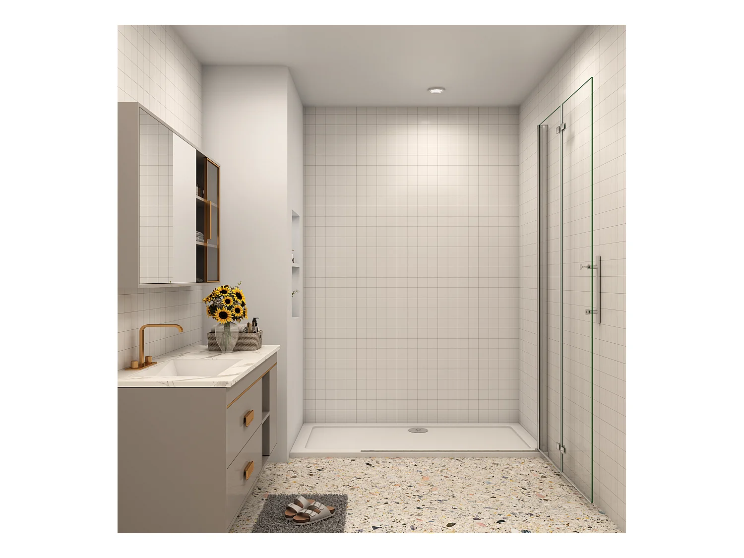 120x195cm Walk in Faltbar+drehbar Nano ESG Glas Duschwand Duschtür Duschabtrennung Dusche