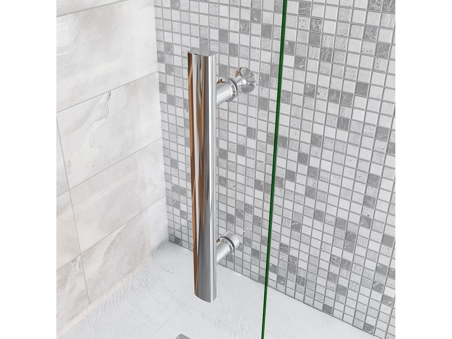 70x185cm Walk-In Duschabtrennung drehbar Duschwand 6mm Nano-ESG Duschkabine